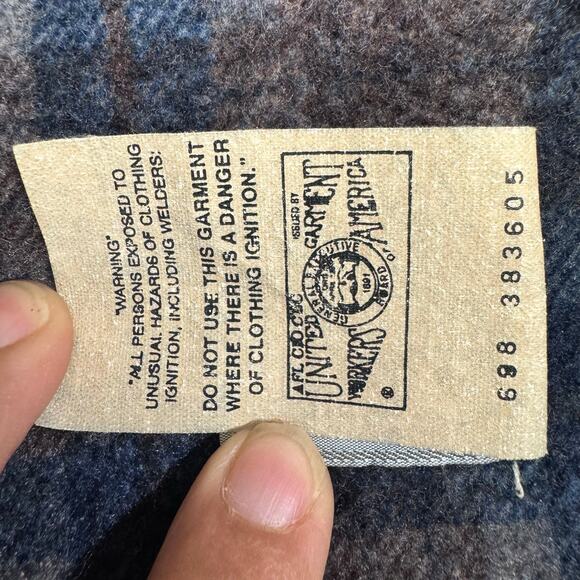 VTG 90s Carhartt Denim Blanket Lined Trucker Jacket Mens XL Button Up JB0998 USA - Picture 6 of 11